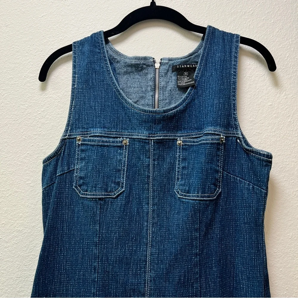 Denim Sleeveless Maxi Dress Y2K - Picture 3 of 7